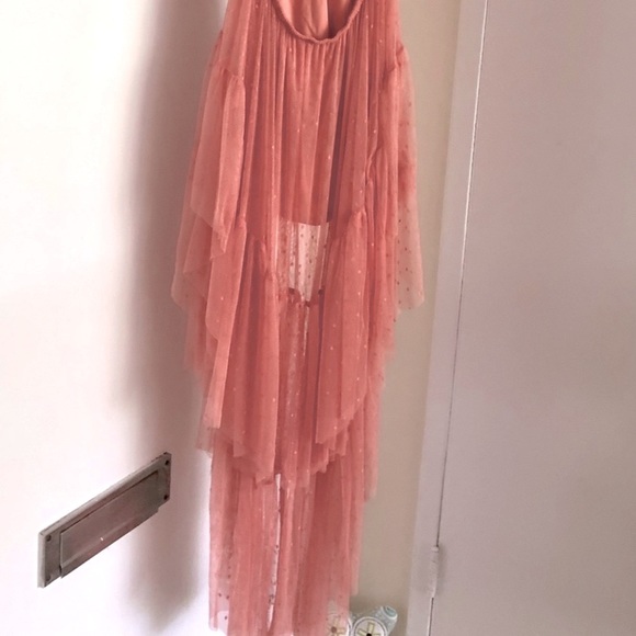 Spell & The Gypsy Grace Cut-out Sheer Tulle Gown Peach Small NWT $800+ - Picture 10 of 12
